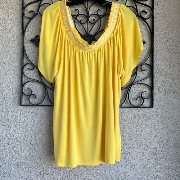 Torrid embroidered smocked off the shoulder top - Picture 9 of 9